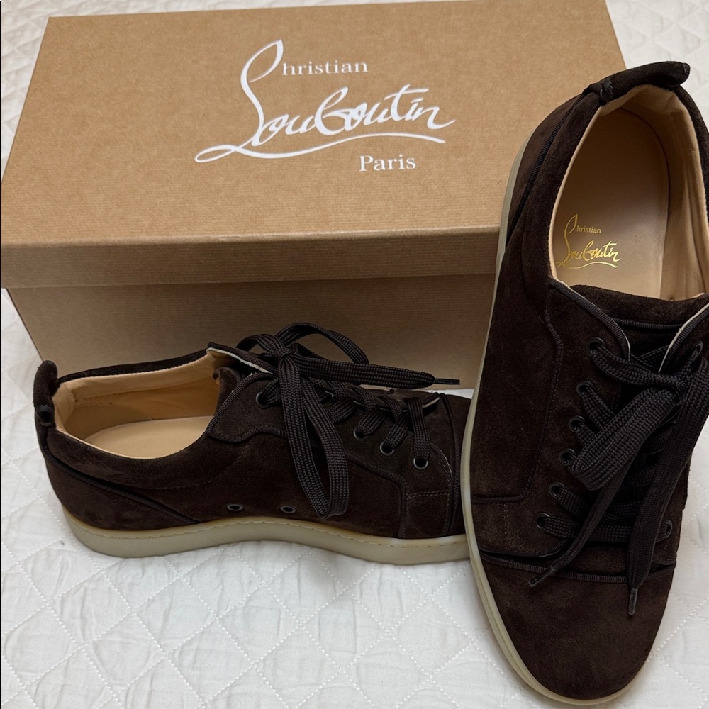 Christian Louboutin Men's Dark Brown Sneakers 43.5 / 10.5 US